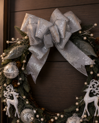 Silver Frost handcrafted winter wreath with silver accents - view 5