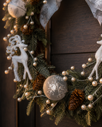 Silver Frost handcrafted winter wreath with silver accents - view 8