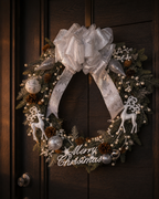 Silver Frost handcrafted winter wreath with silver accents - view 4