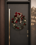 Woodland Bell handcrafted Christmas wreath with red berries and bells - view 4